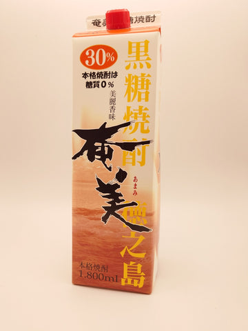 徳之島の黒糖焼酎　白麹　奄美　紙パック　30度　1800ml　6本入りケース